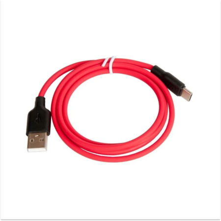 Кабель HOCO X21 USB Type-C cable, 1м, усиленный, красный